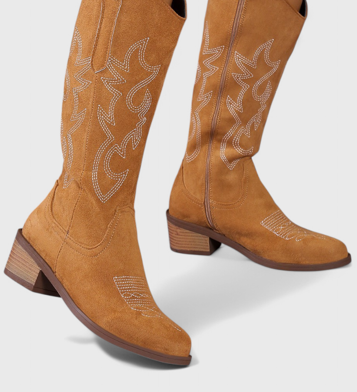 Elka Botas Vaqueras Western de Ante - Estilo Clásico y Confort para Tus Aventuras Rurales