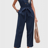 Marie Mono Sin Mangas con Detalles de Botones y Estilo Clásico