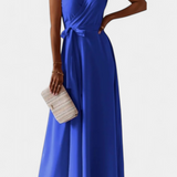 Marla – Elegante Vestido Largo con Escote en V y Corte Fluid