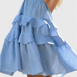 Vianey Vestido Mini de Algodón y Lino Sin Espalda - Estilo Cómodo y Elegante para Tu Look Veraniego