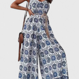 Gabriella Mono de Pierna Ancha con Estampado Audaz - Estilo Moderno y Elegante