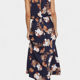 Elegante vestido maxi floral Lisa con escote halter y cinturilla elástica
