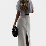 Yenifer Falda Maxi con Abertura Estilosa y Elegante