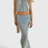 Conjunto de Dos Piezas Zhenya con Diseño Halter para un Estilo Completo