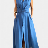 Meryl Vestido Camisero con Botones y Cinturón Ajustable para un Estilo Elegante y Comodidad