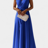 Marla – Elegante Vestido Largo con Escote en V y Corte Fluid