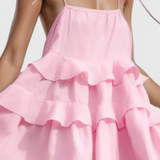 Vianey Vestido Mini de Algodón y Lino Sin Espalda - Estilo Cómodo y Elegante para Tu Look Veraniego