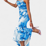 Vestido largo floral Abigail con manga única - Elegancia y estilo en cada paso