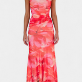 Vestido largo floral Abigail con manga única - Elegancia y estilo en cada paso