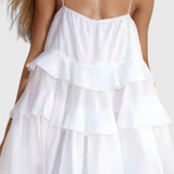 Vianey Vestido Mini de Algodón y Lino Sin Espalda - Estilo Cómodo y Elegante para Tu Look Veraniego