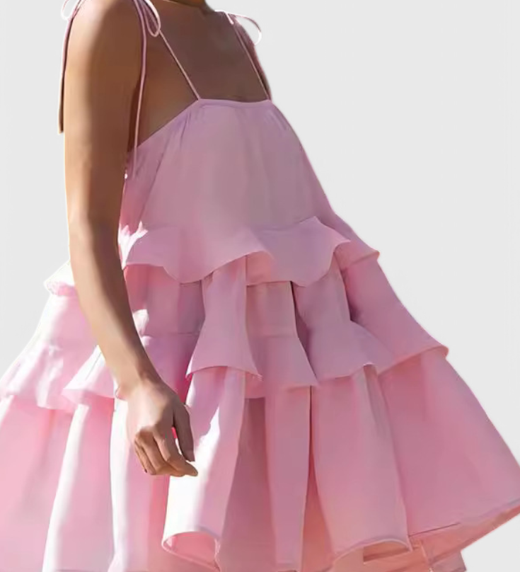 Vianey Vestido Mini de Algodón y Lino Sin Espalda - Estilo Cómodo y Elegante para Tu Look Veraniego