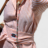 Sherlyn Vestido Camisero de Rayas con Diseño Clásico y Elegante