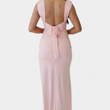 Viveka Vestido Elegante con Lazo en la Espalda y Comodidad Elástica para Corset Perfecto