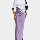 Fable Falda Maxi de Estilo Elegante con Diseño Liso y Acabado Pulido