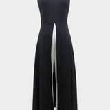 Alicia Conjunto Bicolor Elegante Sin Mangas con Pantalones Anchos para un Look Sofisticado