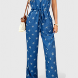 Vestido Bianca Mono Largo Con Estampado de Estrellas para un Look Relajado y Elegante