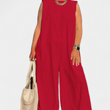 Camiseta Oversize Airla Mono sin Mangas de Pierna Ancha para un Estilo Cómodo y Moderno