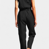 Maggie Mono Sin Mangas con Escote en V y Cintura Cruzada en Algodón, comoda y elegante