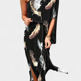 Carlena Vestido de Un Hombro con Encantador Estampado Romántico