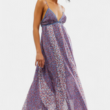 Vestido Boho Floral de Chiffon Lexa con Espalda Descubierta - Elegancia y Estilo Soñados