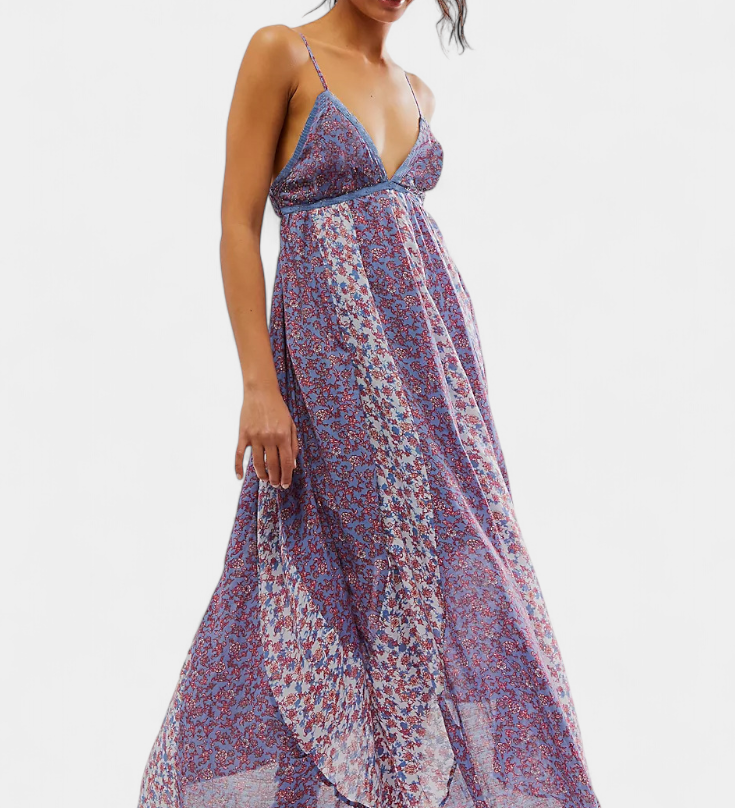 Vestido Boho Floral de Chiffon Lexa con Espalda Descubierta - Elegancia y Estilo Soñados