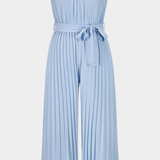 Elegante Patrizia Mono Palazzo Plisado con Cuello Halter para un estilo sofisticado