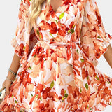 Besa Vestido Mini Floral Impreso con Silueta Elegante y Fluida