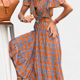Kinslee Vestido Maxi de Estilo Swing con Elegante Escote en V