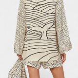 Amalia Conjunto Camisero Estampado con Short Elástico