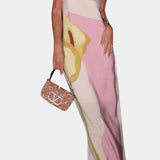 Vestido sin Tirantes con Encantador Estampado Floral de Laura