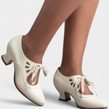 Botines de Cuero con Tacones Ortopédicos Para Comodidad y Estilo