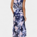Elegante vestido maxi floral Lisa con escote halter y cinturilla elástica