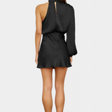 Mara Vestido Mini Drapado Asimétrico de Un Hombro para un Estilo Elegante