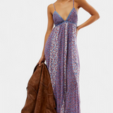 Vestido Boho Floral de Chiffon Lexa con Espalda Descubierta - Elegancia y Estilo Soñados
