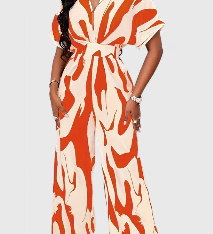 Zahara Mono Abstracto de Diseño Moderno con Cintura Ajustable