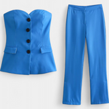 Conjunto Des Cuerpo sin Mangas y Piernas Anchas de Paesha para un Estilo Cómodo y Casual