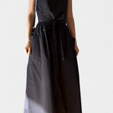 Vestido Largo Sin Tirantes con Cordones Laterales Ajustables para un Look Elegante y Estilizado