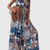 Gabriella Mono de Pierna Ancha con Estampado Audaz - Estilo Moderno y Elegante