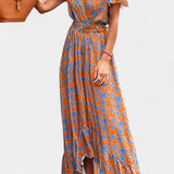 Kinslee Vestido Maxi de Estilo Swing con Elegante Escote en V