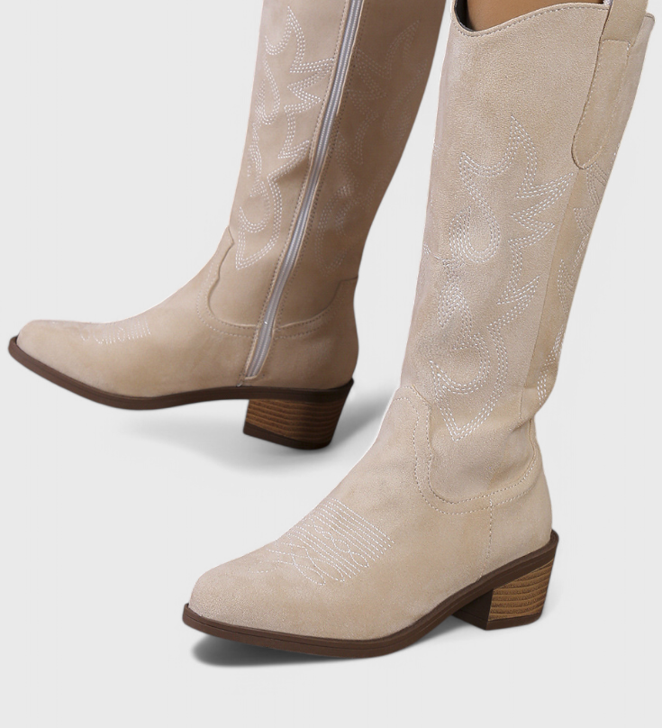 Elka Botas Vaqueras Western de Ante - Estilo Clásico y Confort para Tus Aventuras Rurales