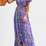 Kinslee Vestido Maxi de Estilo Swing con Elegante Escote en V