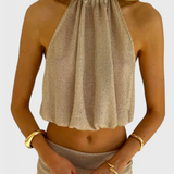 Conjunto de Dos Piezas Zhenya con Diseño Halter para un Estilo Completo