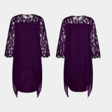 Yana Vestido de Talla Grande con Elegantes Mangas de Encaje