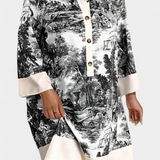 Vestido Camisero Wilma con Estampado de Paisaje - Comodidad y Estilo Únicos