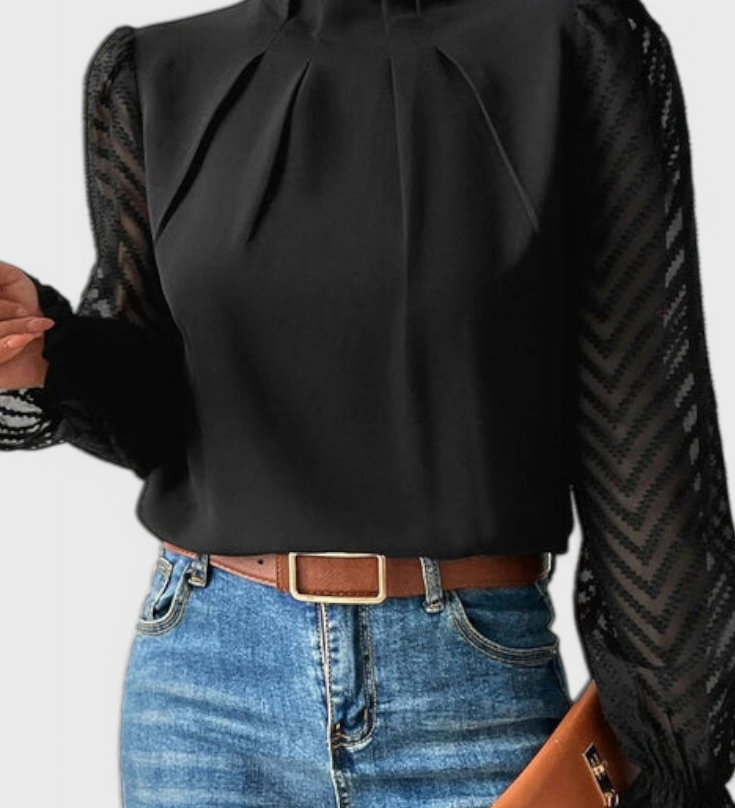 Blusa de Manga Longa Náutica Helga – Estilo Casual e Elegante