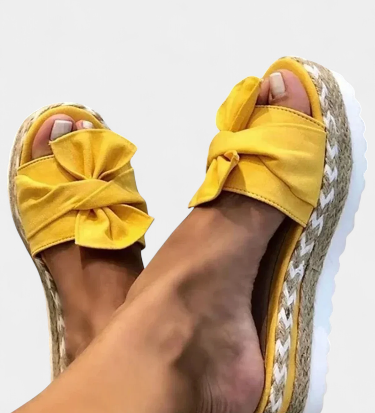 Elegantes sandalias de plataforma Cveta con elegante lazo para un estilo único