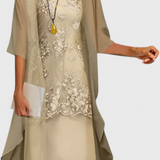 Conjunto de Vestido Apolline de Chiffon Elegante y Atemporal