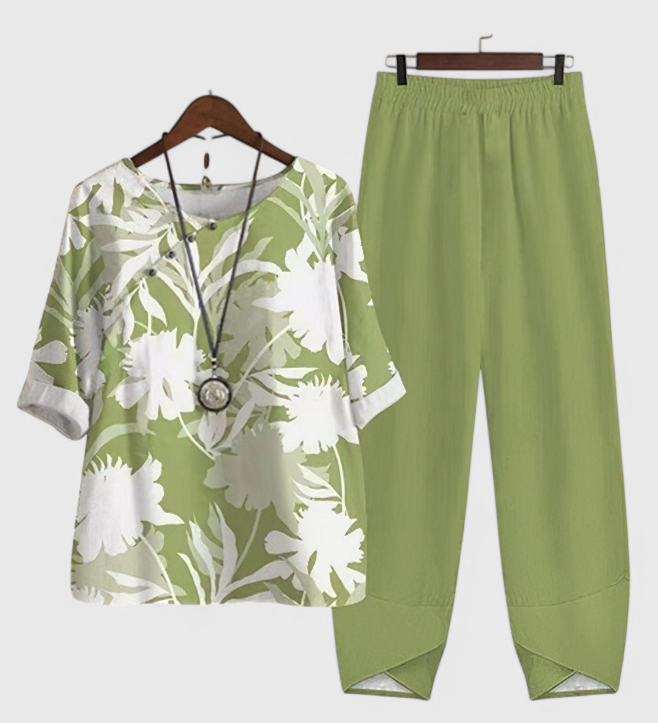 Ursula Conjunto Elegante de Camisa y Pantalón para un Estilo Relajado y Sofisticado