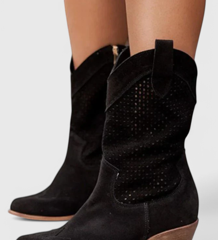 Anna Botas de Vaquero Modernas con Cremallera Lateral - Estilo y Comodidad para Tus Días Casual