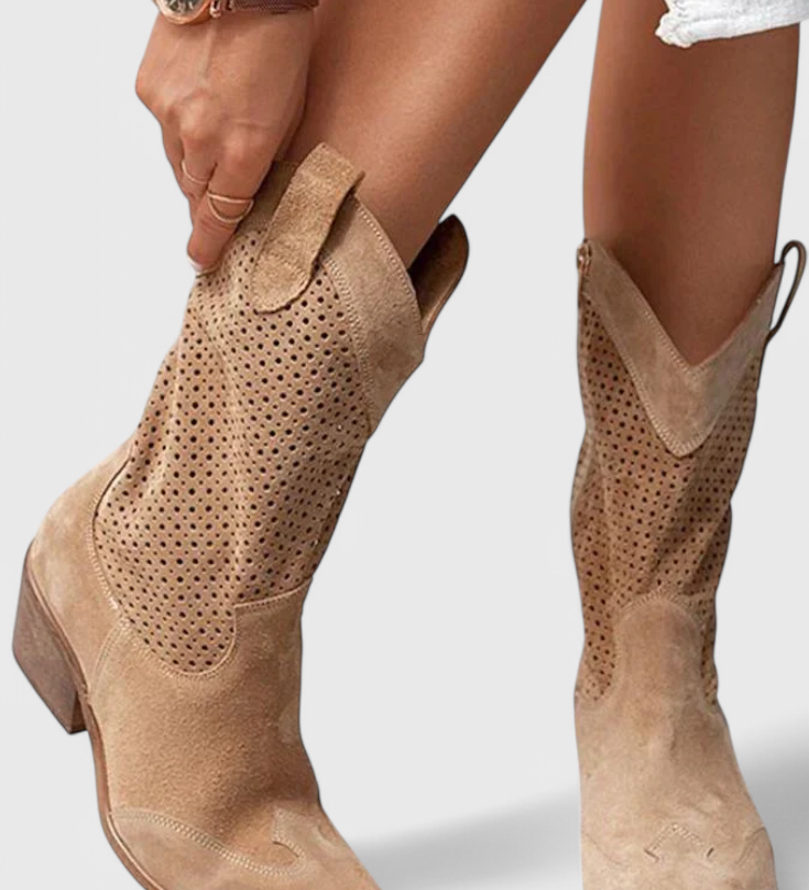 Anna Botas de Vaquero Modernas con Cremallera Lateral - Estilo y Comodidad para Tus Días Casual